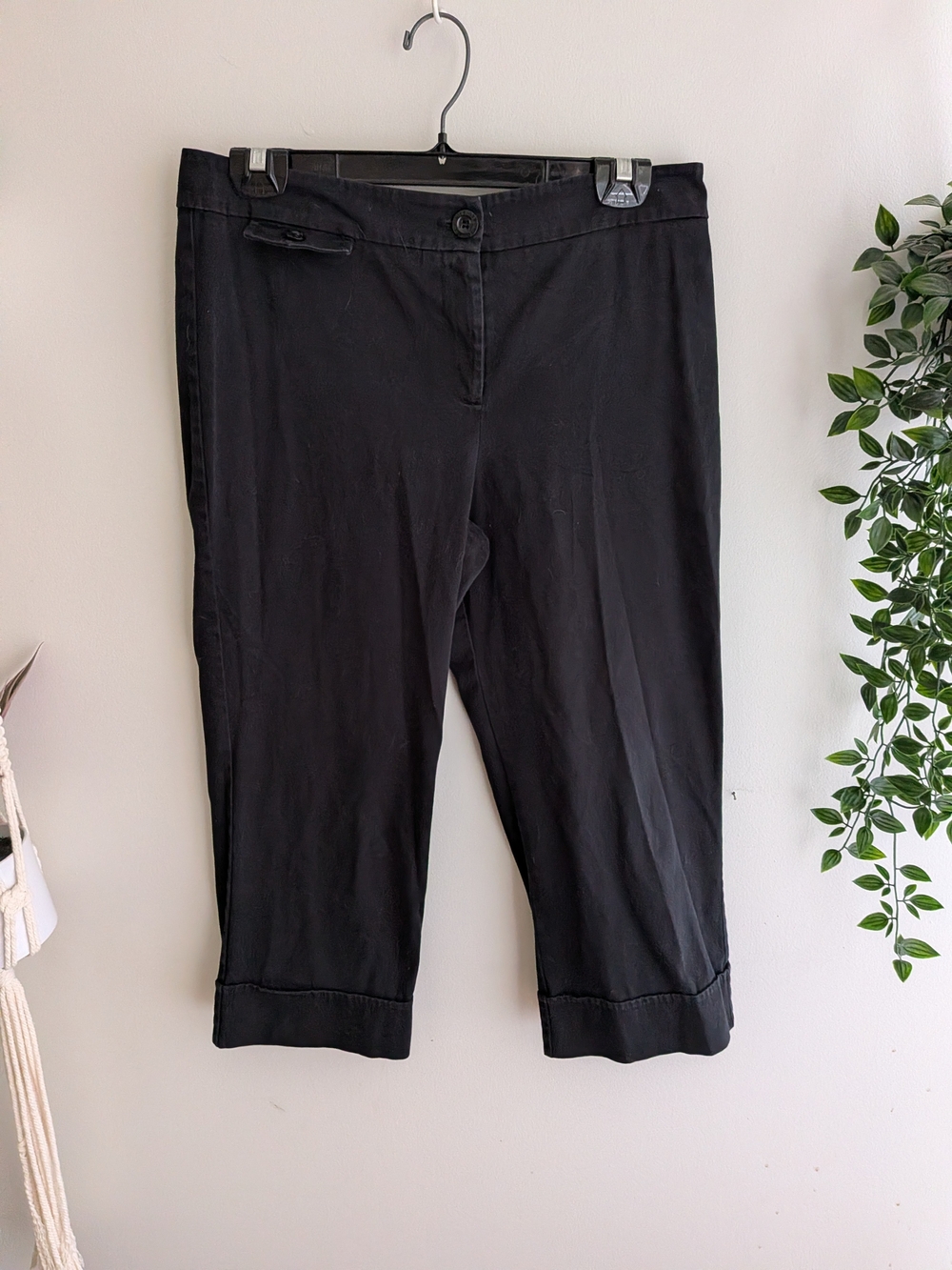 Tommy Hilfiger Y2k Cotton Blend Black Dress Capri Pants